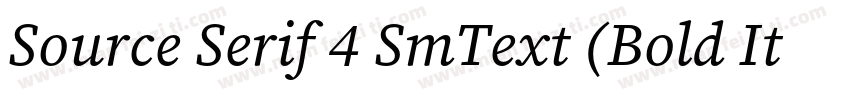Source Serif 4 SmText (Bold Italic)字体转换